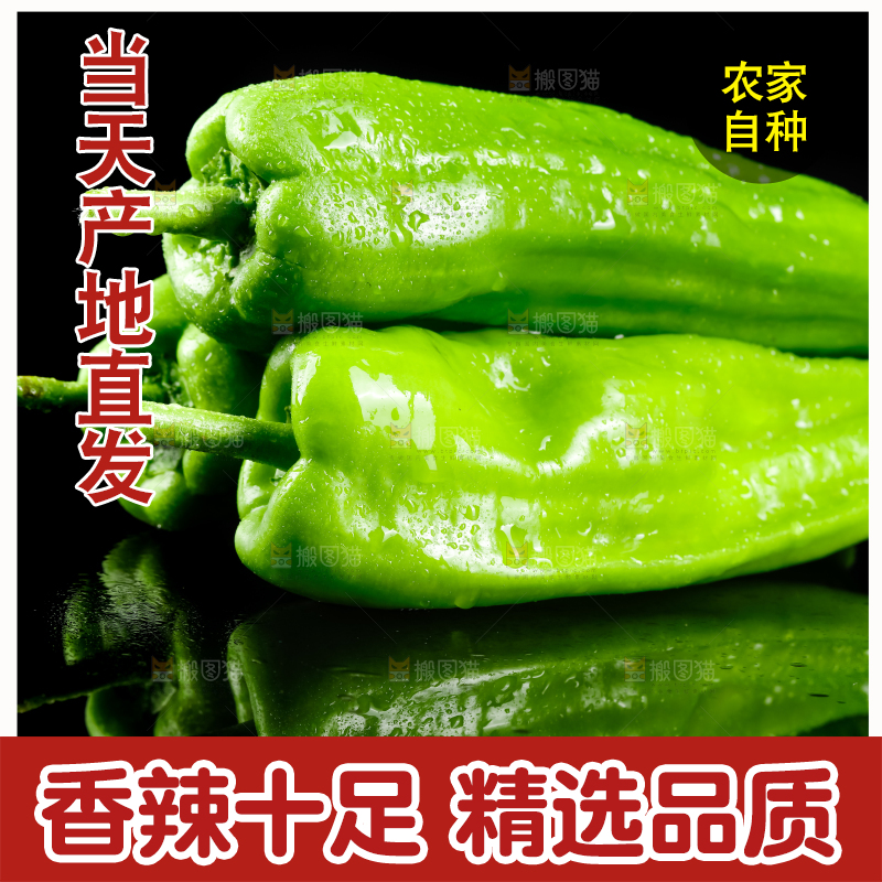 黑底上的辣椒