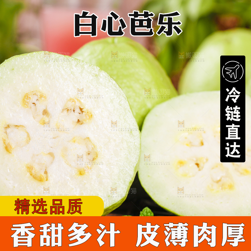 竹底上的白心番石榴