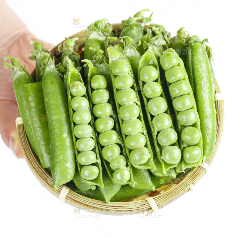 篮子里的新鲜豌豆