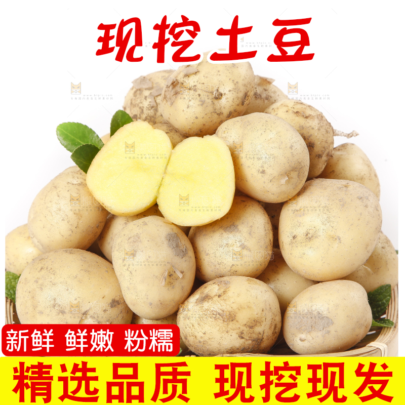 竹篮里放着小土豆