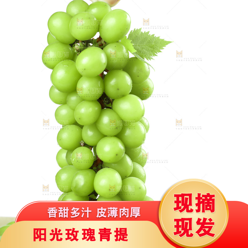 手里拿着阳光玫瑰葡萄