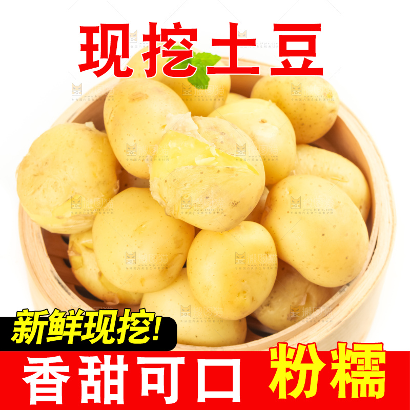 竹笼里装着云南小土豆