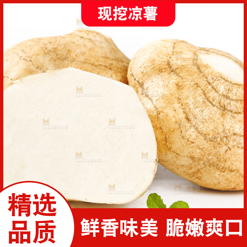 白底上的凉薯