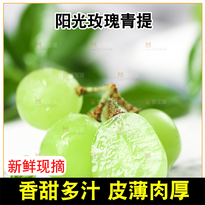 石板上放着无籽青提