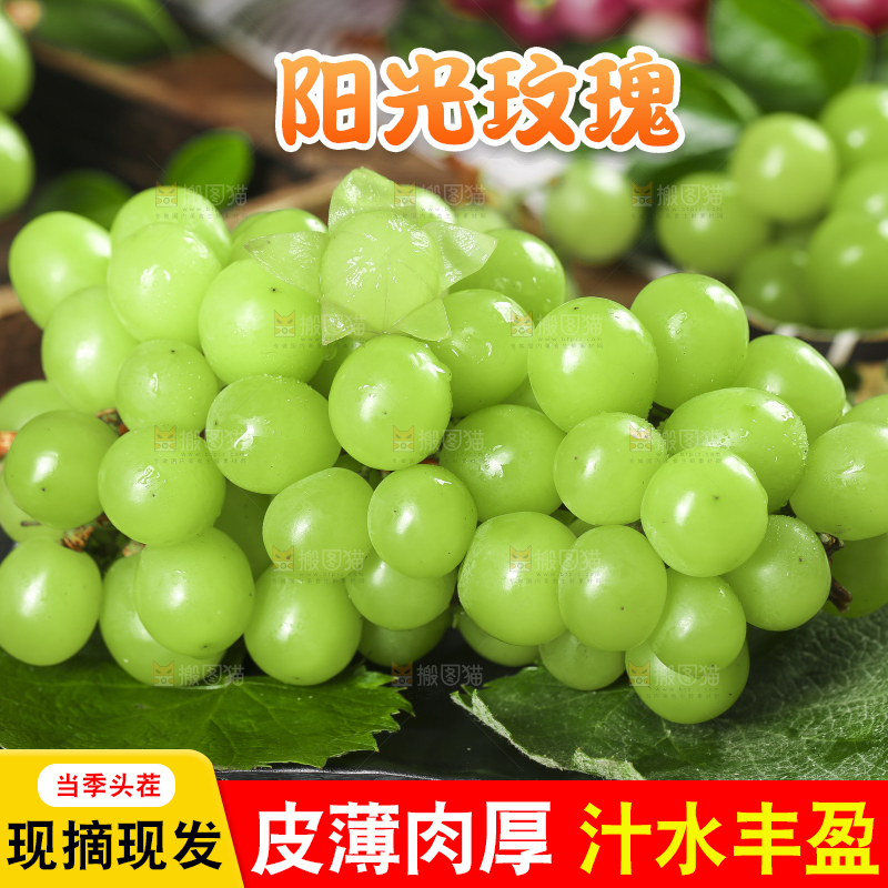 盘子里装着无籽青提