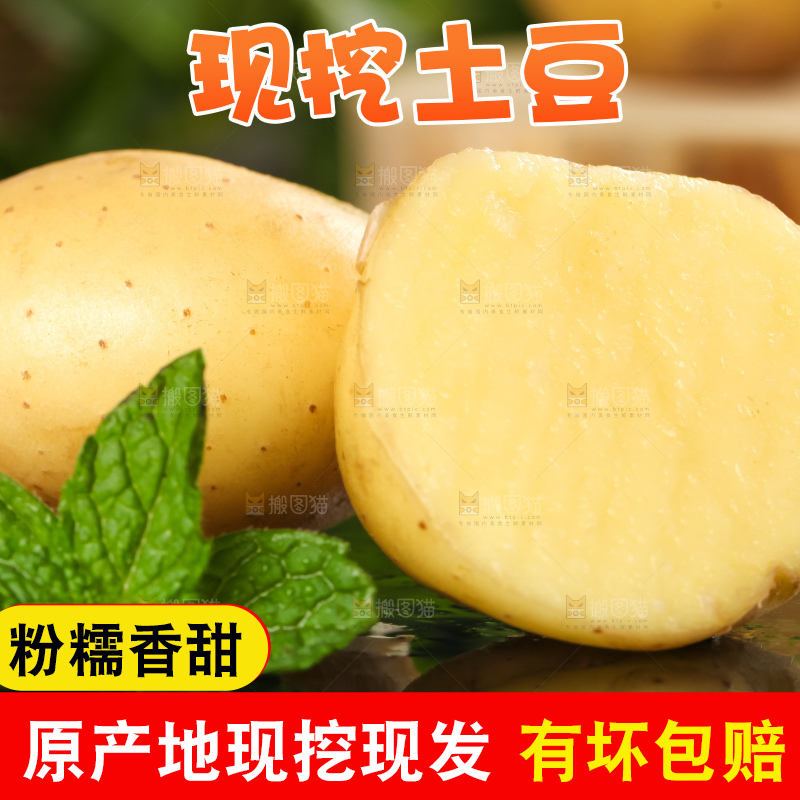 黑石板上放着小土豆
