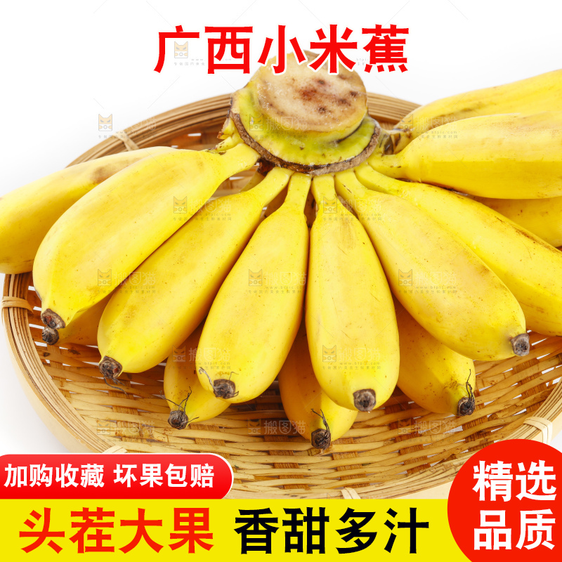 白底上的小香蕉