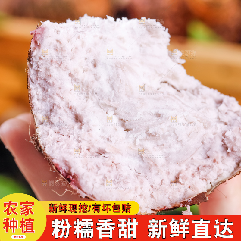 手里拿着荔浦芋头