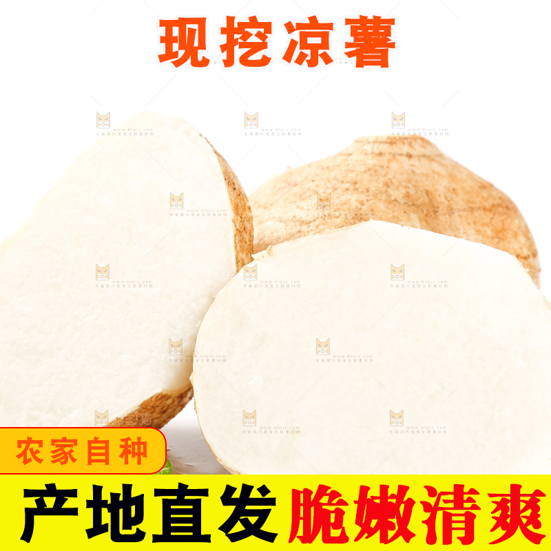 白底上的凉薯