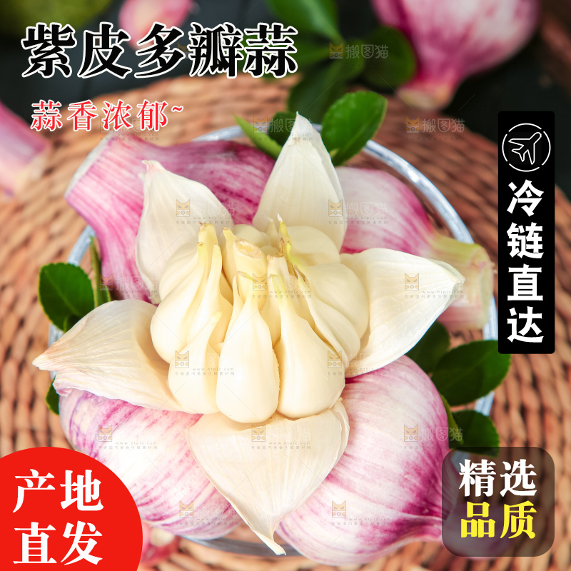 玻璃碗里装着紫皮蒜