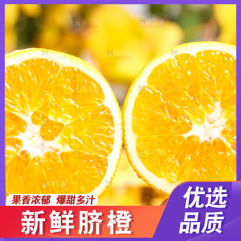 叶子上的新鲜脐橙