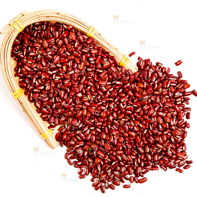 白底上放着东北赤小豆