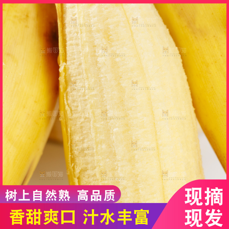 白底上的小香蕉