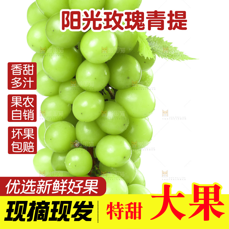 手里拿着阳光玫瑰葡萄