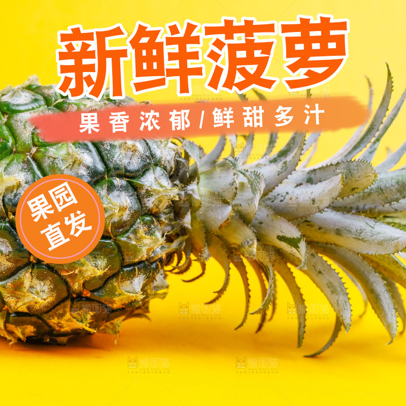 浅底上放着云南香水小菠萝