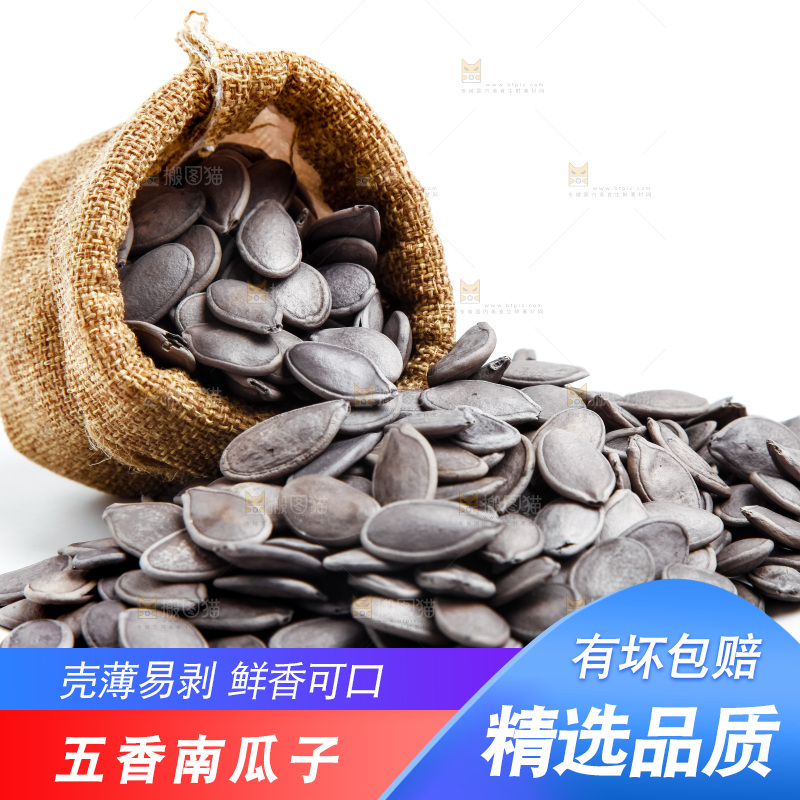 麻袋里装着黑南瓜子