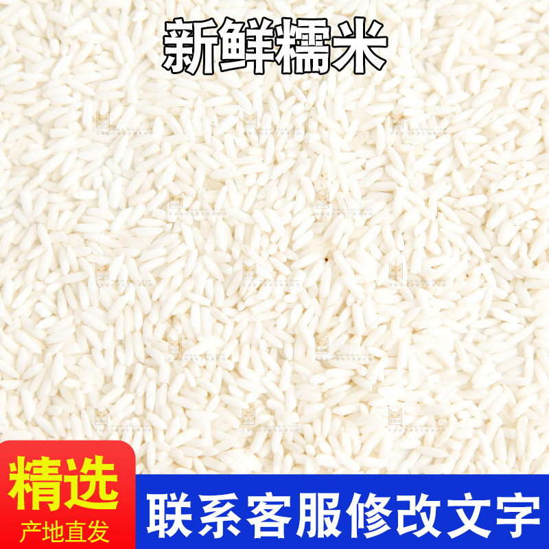 白底上的糯米