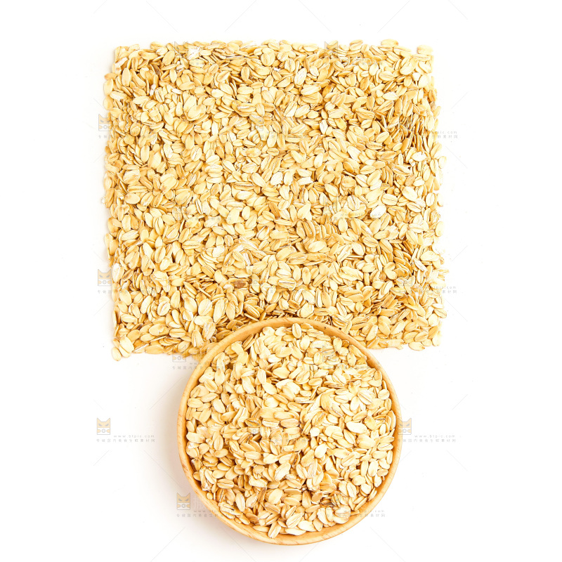 白底上的燕麦片