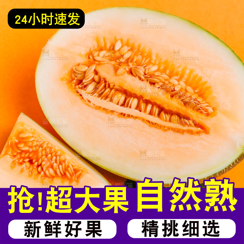 浅底上放着新疆哈密瓜