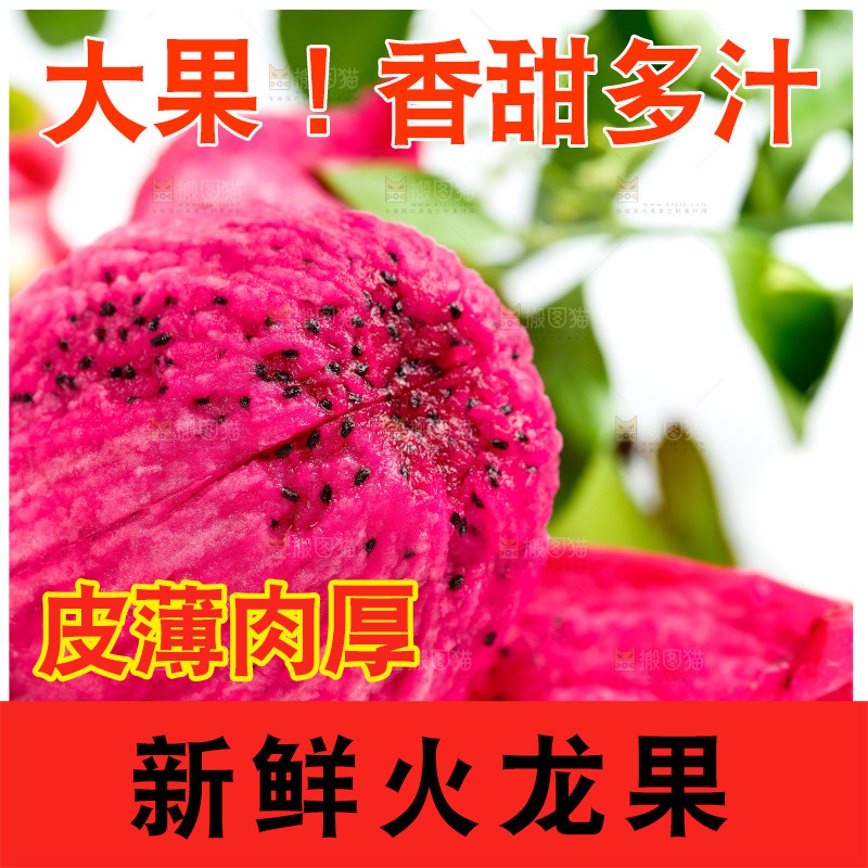 剥皮的红心火龙果放在浅底上
