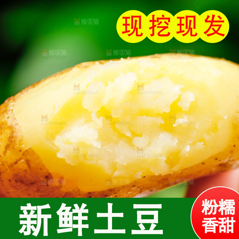 手拿黄心土豆