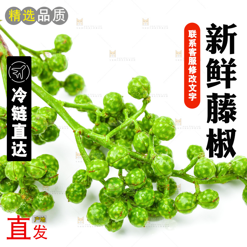 白底上的藤椒