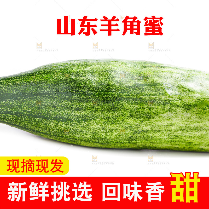 新鲜羊角蜜放在白底上