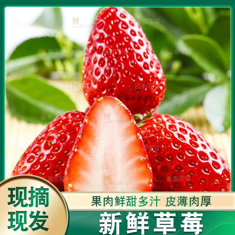 木底上放着丹东草莓