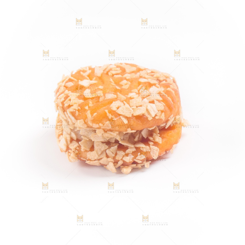 白底上的饼干