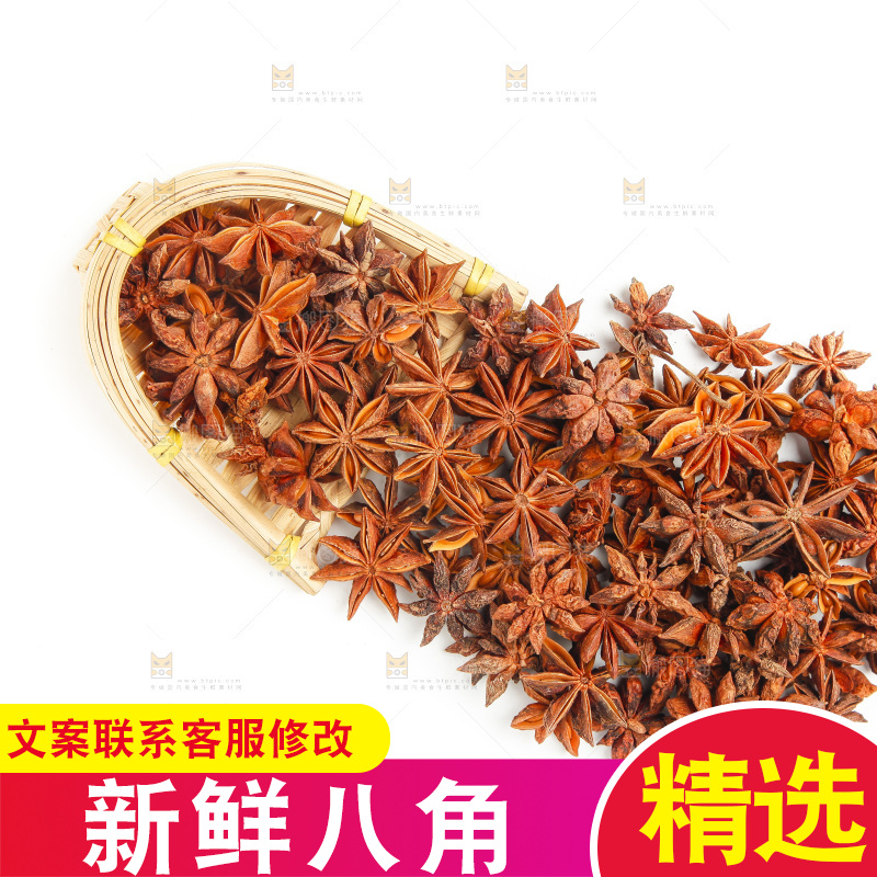 广西八角放在白底上