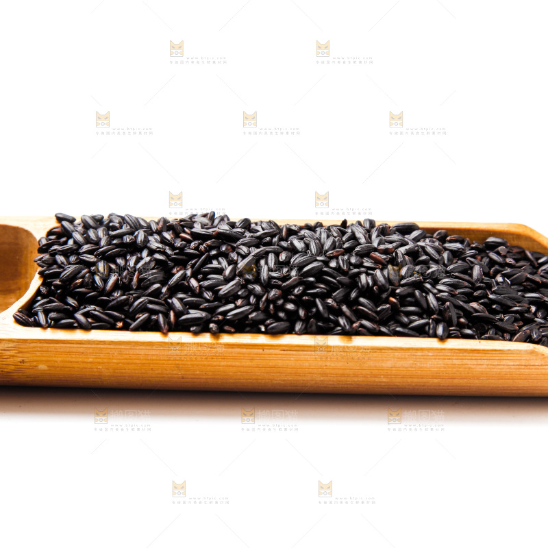 白底上的黑香米