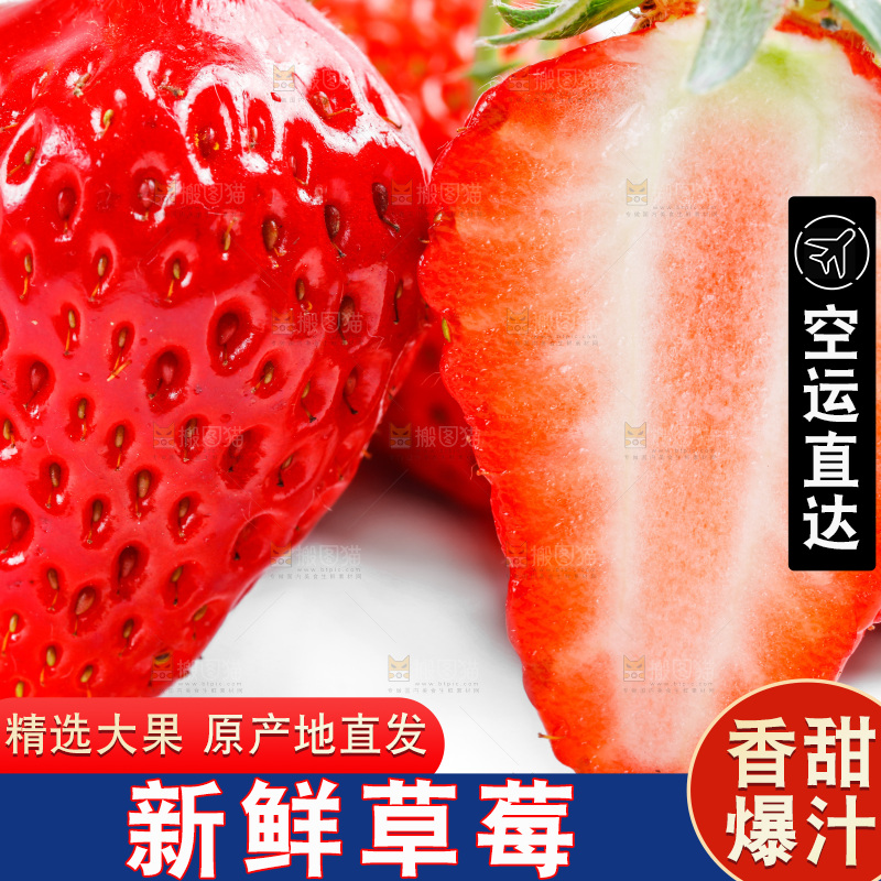 白底上放着99草莓