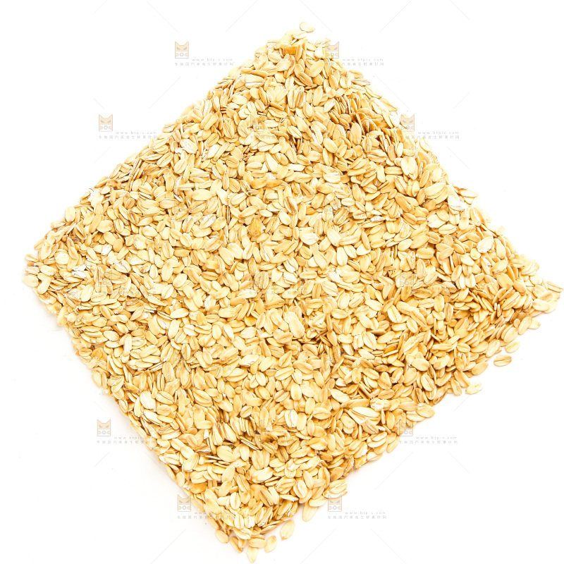 白底上的燕麦片