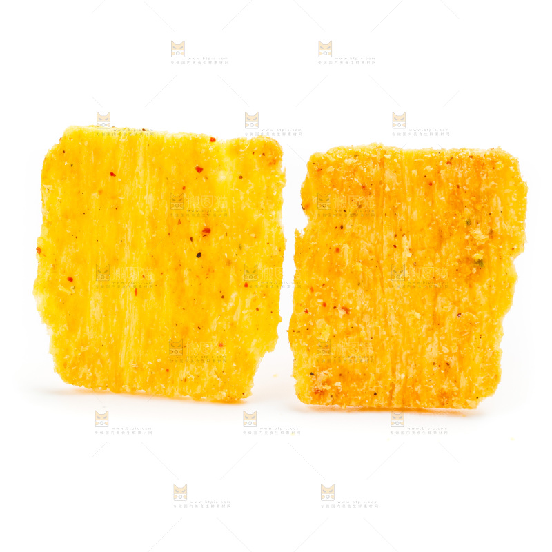 白底上放着麻辣锅巴