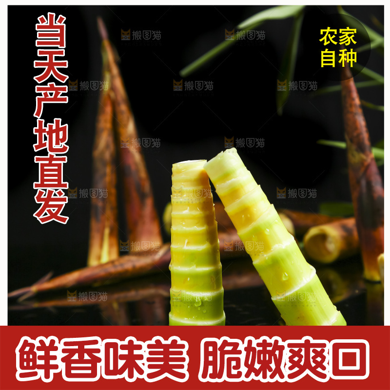 黑底上放着临安春笋