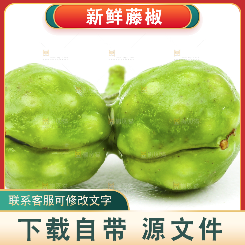 新鲜麻椒放在白底上