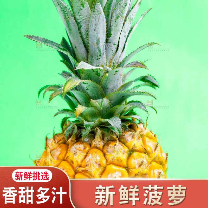 浅底上放着菠萝切块