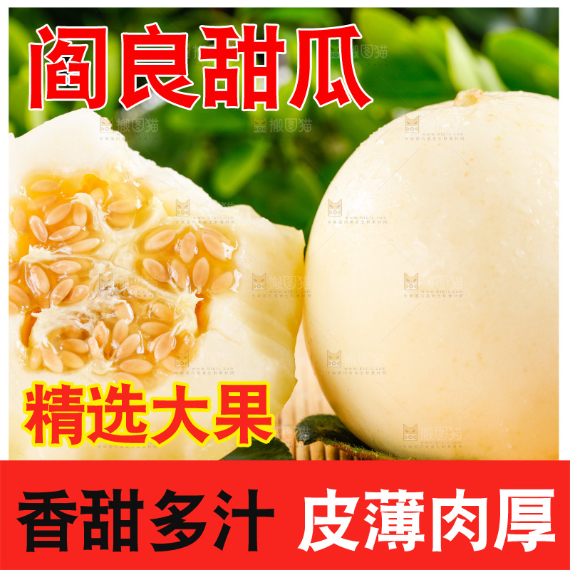 浅底上的新鲜甜瓜