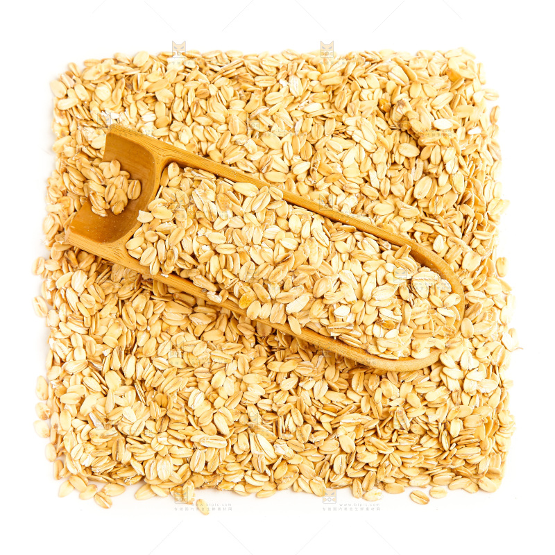 白底上的燕麦片
