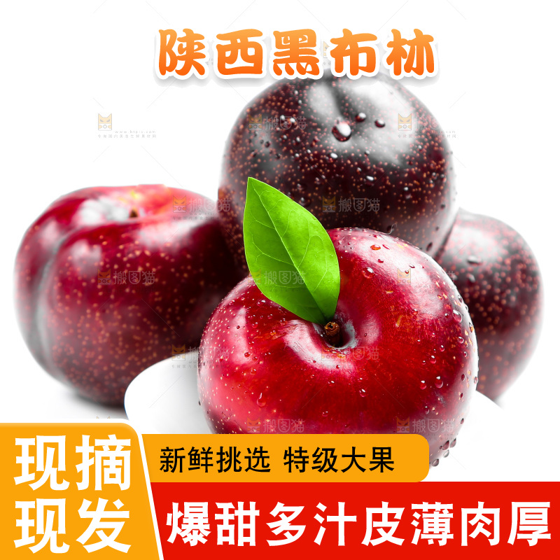 陕西黑布林放在白底上