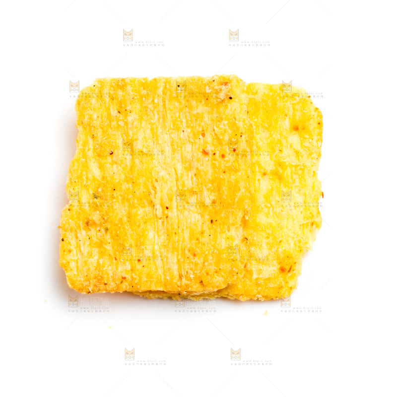 白底上放着麻辣锅巴
