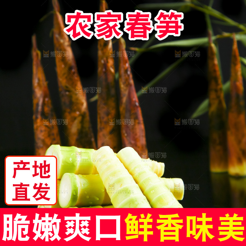 黑底上放着一盘临安春笋