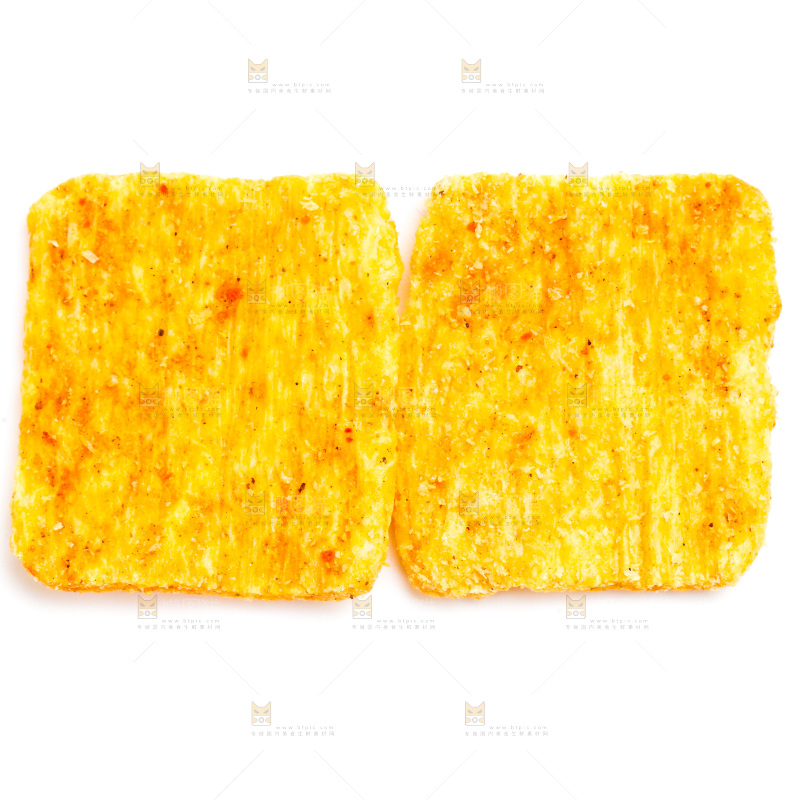 白底上放着麻辣锅巴