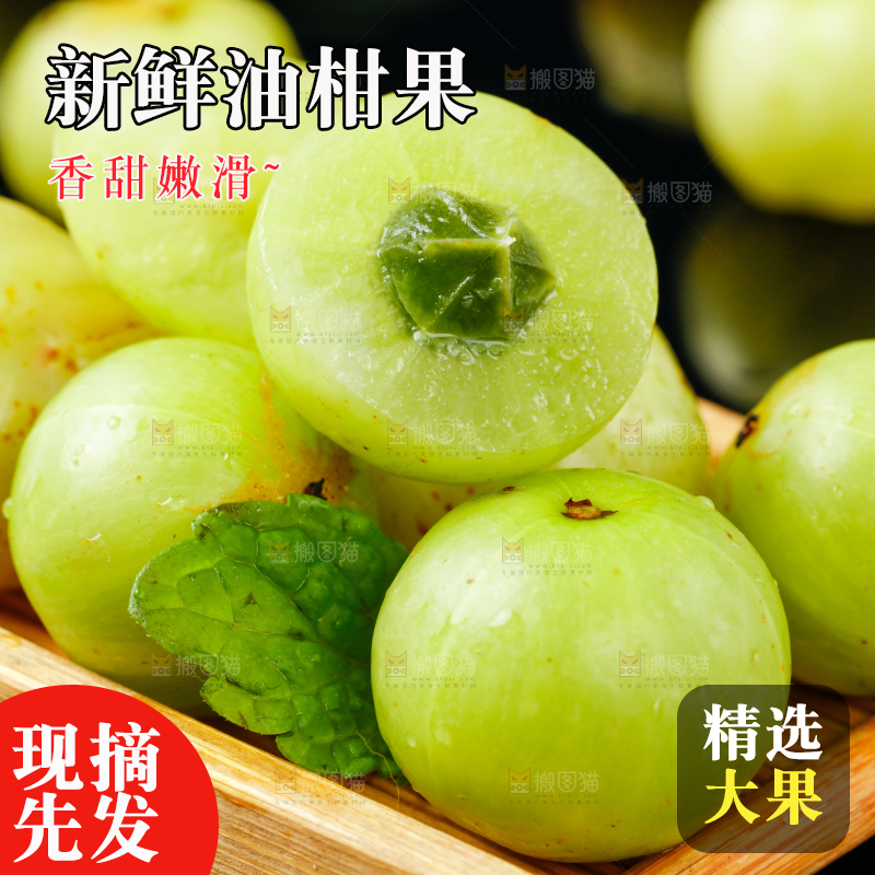 黑底上的余甘果