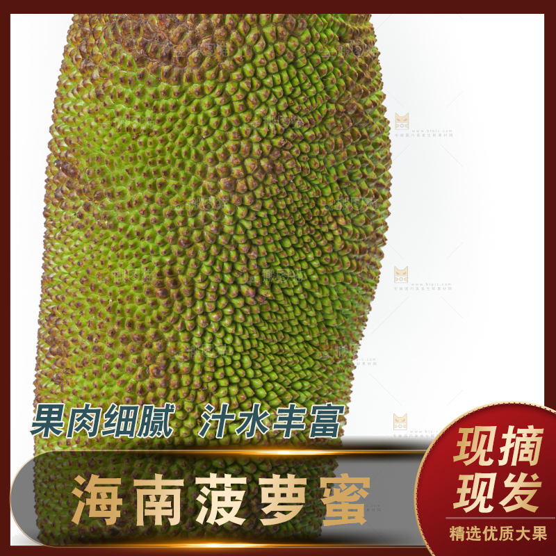 白底上放着海南菠萝蜜