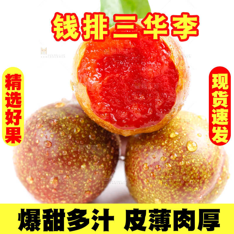 红肉三华李主图