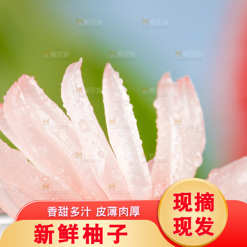 浅底上的红心柚子果肉