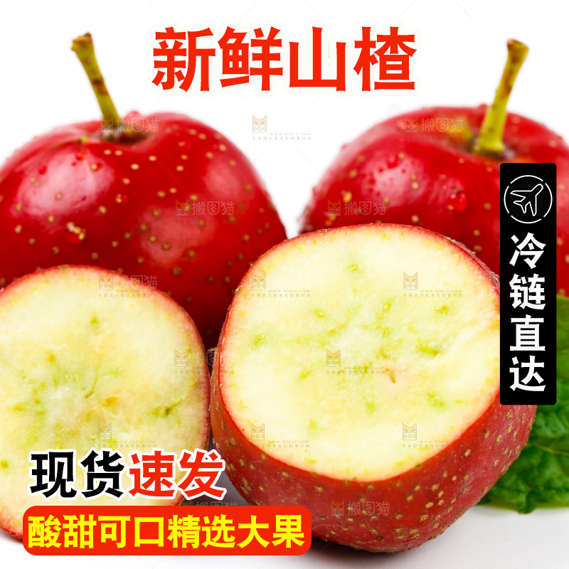 白底上的山楂果