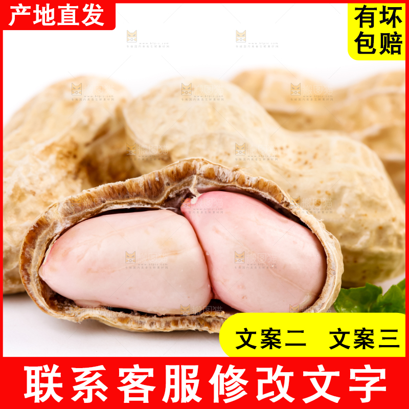 白底上的湿花生