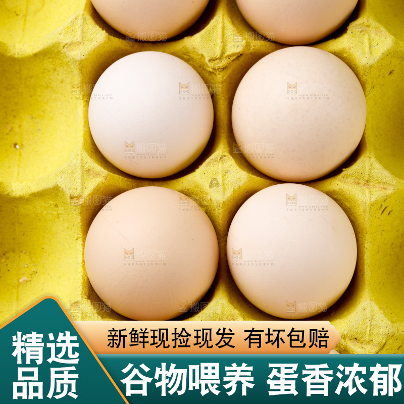 木底上的新鲜鸡蛋